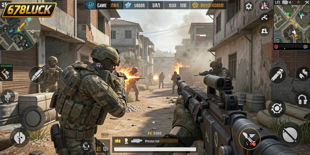 Screenshot gameplay 678LUCK menampilkan aksi tembakan yang mendebarkan.