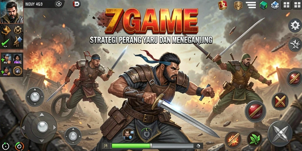 Screenshot gameplay menunjukkan aksi strategis yang mendebarkan dalam 7GAME.