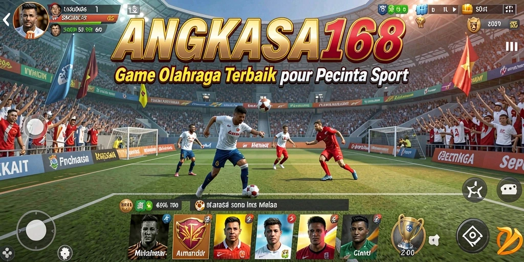 Tangkapan layar gameplay <strong>ANGKASA168</strong> menampilkan adegan pertandingan olahraga yang mendebarkan.