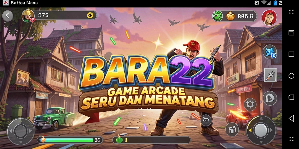 Tampilan gameplay BARA22 yang seru dan penuh warna.