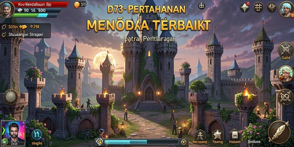 Gameplay D73 menampilkan pertahanan menara yang mengasyikkan.