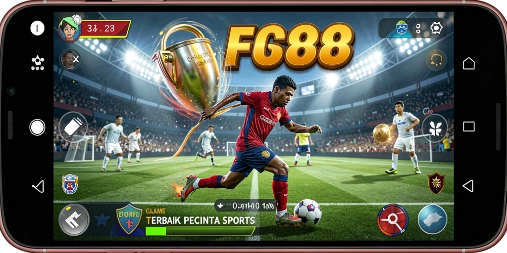 Tampilan gameplay FC888 yang menampilkan aksi olahraga seru.