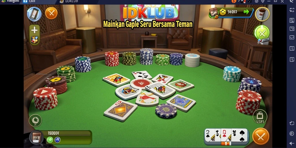 Tampilan gameplay Gaple yang menarik di IDKLUB.