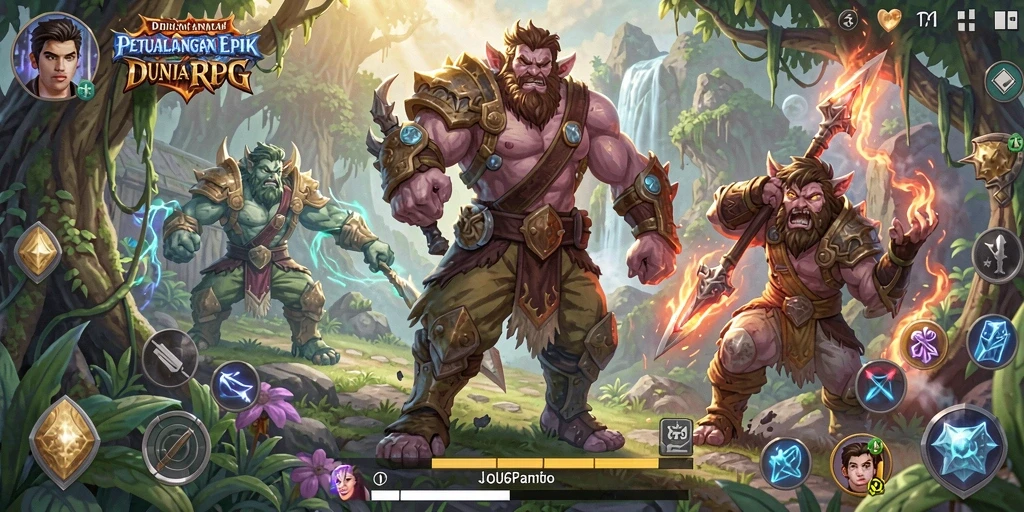 Screenshot utama JJ62 menampilkan aksi seru di dunia RPG.