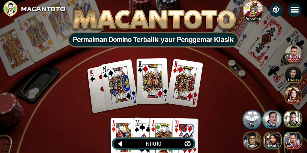 Tangkapan layar permainan <strong>MACANTOTO</strong> menampilkan gameplay domino yang seru dan interaktif.