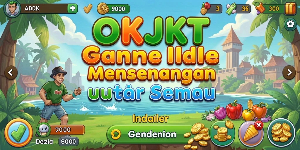 Tangkap layar gameplay <strong>OKJKT</strong> menunjukkan aksi menarik di dunia Idle.