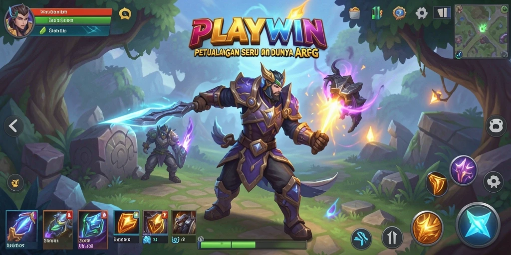 Menampilkan aksi seru dalam gameplay ARPG PLAYWIN yang mendebarkan.