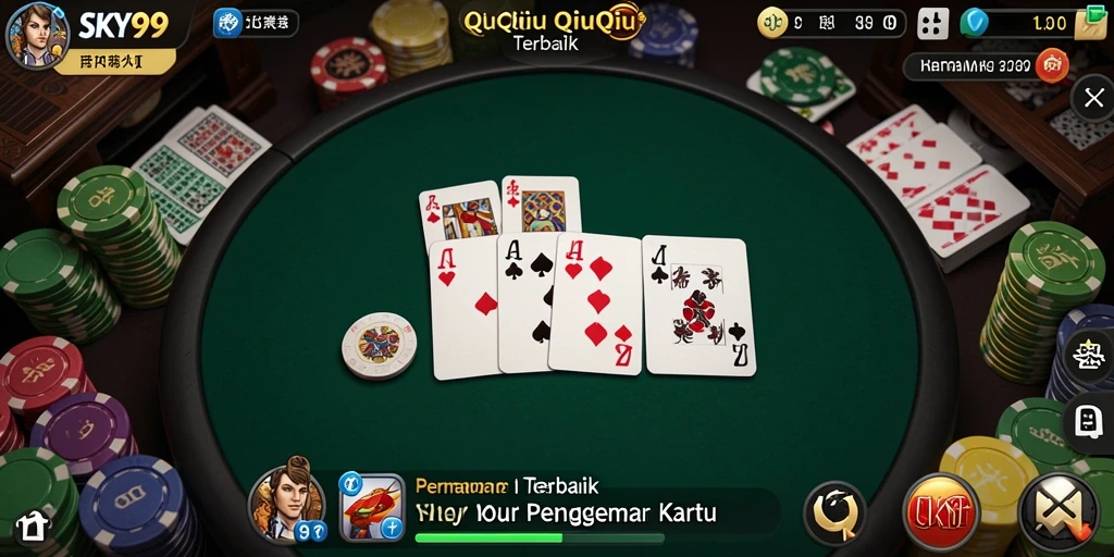 Tangkapan layar utama dari permainan QiuQiu yang seru.