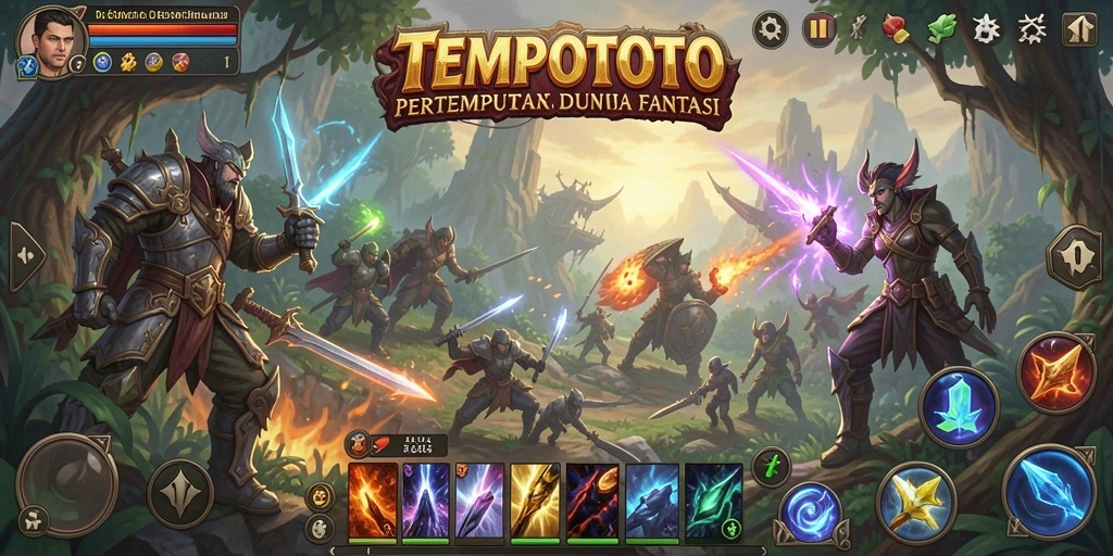 Tampilan aksi pertempuran menegangkan di TEMPOTOTO.