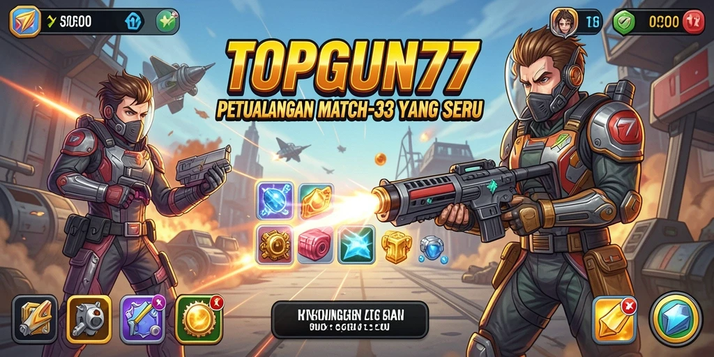 Gameplay seru dan menantang di TOPGUN77.