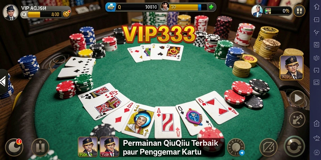 Tampilan gameplay QiuQiu yang seru dan mendebarkan.